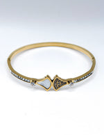 Waterproof dual dual texture geometric pave bracelet for women Dubai.
