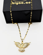Hypoallergenic non-tarnish gold eagle and crystal jewelry Dubai.