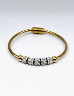 Modern luxury fine art editorial jewelry fluid gold chain bracelet gift for her.