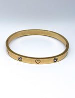 Modern luxury fine art editorial jewelry engraved heart bracelet gift for her.