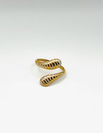 Hypoallergenic non-tarnish architectural pearlescent inlay ring UAE.