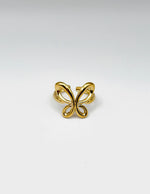 Modern luxury fine art editorial jewelry wire butterfly ring gift for her.
