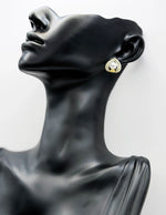 Close-up of premium hypoallergenic imitation jewelry featuring a crystal halo design.