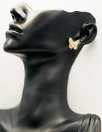 Best imitation jewellery brands in uae gilded butterfly garden earrings with enamel.