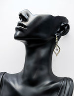 Best imitation jewellery brands in uae rose gold rhombus crystal dangles.