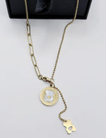 Close-up of premium hypoallergenic imitation jewelry featuring a bear pendant.