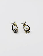 Biya Accessoires gold crystal infinity stud earrings.