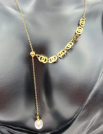 Close-up of premium hypoallergenic imitation jewelry featuring an interlocking circle design.
