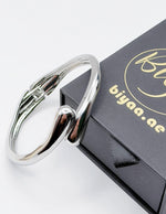 Waterproof silver chunky liquid metal cuff bracelet Biya Accessoires UAE gift for her