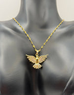 Modern luxury gold statement bird necklace for women UAE.