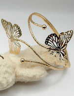 Hypoallergenic gold plated filigree butterfly armlet United Arab Emirates.