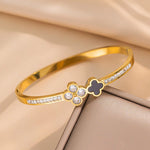 Hypoallergenic non-tarnish high polish gold rigid hinge clasp bangle UAE.