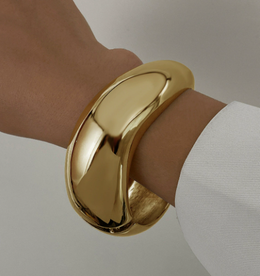 The Monolithic Dome Cuff | Premium Chunky Statement Bangle | Waterproof & Non-Tarnish
