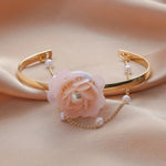 Waterproof 18K gold layered pearl  bangle Biya Accessoires UAE.