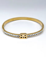 Modern luxury fine art editorial gold jewelry designer inspired signature bracelet gift for her.