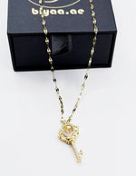 Hypoallergenic non-tarnish crystal key jewelry for women Dubai.