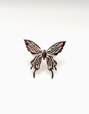silver plated oversized sculpted butterfly statement ring by Biya Accessoires.