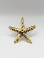 Waterproof gold large sea star oceanic ring for women Dubai.