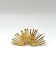 Hypoallergenic non-tarnish oversized architectural gold ring UAE.