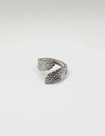 Waterproof silver guardian wing adjustable ring for women Dubai.