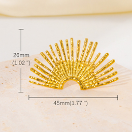 Lumina Textured Sunburst Statement Ring | 18K Gold Plated | Waterproof