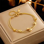 Biya Accessoires waterproof gold stainless steel jewelry for women.