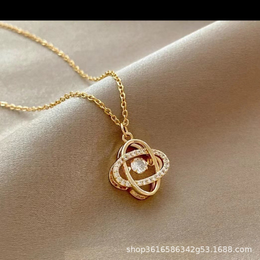 Kinetic Orbit Dancing Stone Pendant | 18K Gold Plated | Waterproof