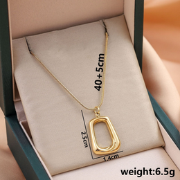 Aura Sculptural Geometric Pendant | 18K Gold Plated Snake Chain | Waterproof