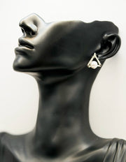 مجوهرات دبي elegant pearl and crystal earrings for buy jewelry online Dubai.