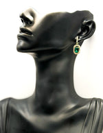 Best fashion jewelry in UAE emerald-cut clear crystal earrings for women.