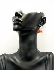 Close-up of premium hypoallergenic imitation jewelry featuring rose crystal bouquet.