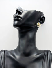 Best fashion jewelry in UAE quad pearl statement earrings for women.