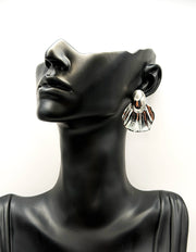 Luxe Gilded Shell Statement Studs | Best Imitation Jewellery Brands In UAE