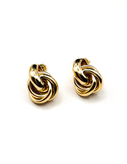 Luxe Chunky Gold Knot Statement Studs | Best Imitation Jewellery Brands In UAE