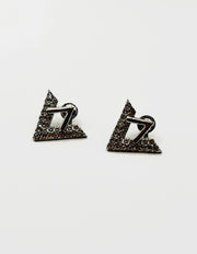 Biya Accessoires artificial jewellery online dubai crystal V shape stud earrings.