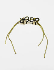 Best imitation jewellery brands in uae gold long tassel earrings with crystal bows.