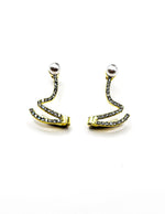 Biya Accessoires artificial jewellery online dubai crystal pavé serpent ear crawlers.