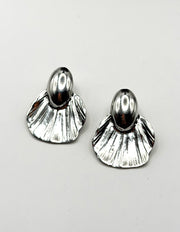 Luxe Gilded Shell Statement Studs | Best Imitation Jewellery Brands In UAE