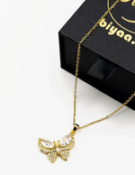 Waterproof non-tarnish artificial jewelry butterfly pendant for women in UAE.
