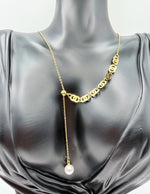Everyday luxury fashion jewelry gold lariat necklace with durable PVD coating UAE.