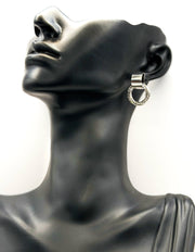 Biya Accessoires artificial jewellery online dubai textured multi layer hoop earrings.
