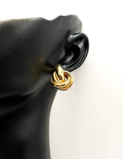 Luxe Chunky Gold Knot Statement Studs | Best Imitation Jewellery Brands In UAE