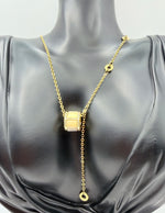 Hypoallergenic non-tarnish gold sliding lariat jewelry for women UAE.