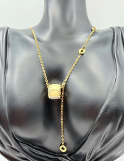 Hypoallergenic non-tarnish gold sliding lariat jewelry for women UAE.