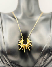 Hypoallergenic non-tarnish modern gold celestial starburst jewelry UAE.