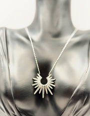 Hypoallergenic non-tarnish modern silver celestial starburst jewelry UAE.
