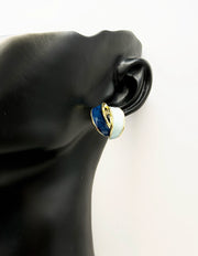 Everyday luxury fashion jewelry gold tone enamel studs by Biya Accessoires Dubai.