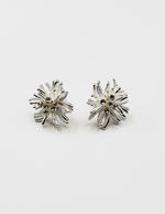 Close up of premium hypoallergenic imitation jewelry featuring a textured sunburst design.