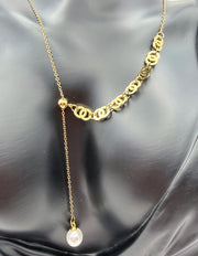 Close-up of premium hypoallergenic imitation jewelry featuring an interlocking circle design.