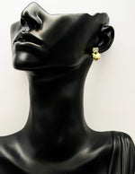 Elegant cubic zirconia and gold heart drop earrings for women.